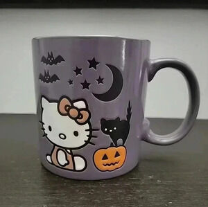 New Purple Hello Kitty Textured Halloween Coffee Mug By Sanrio